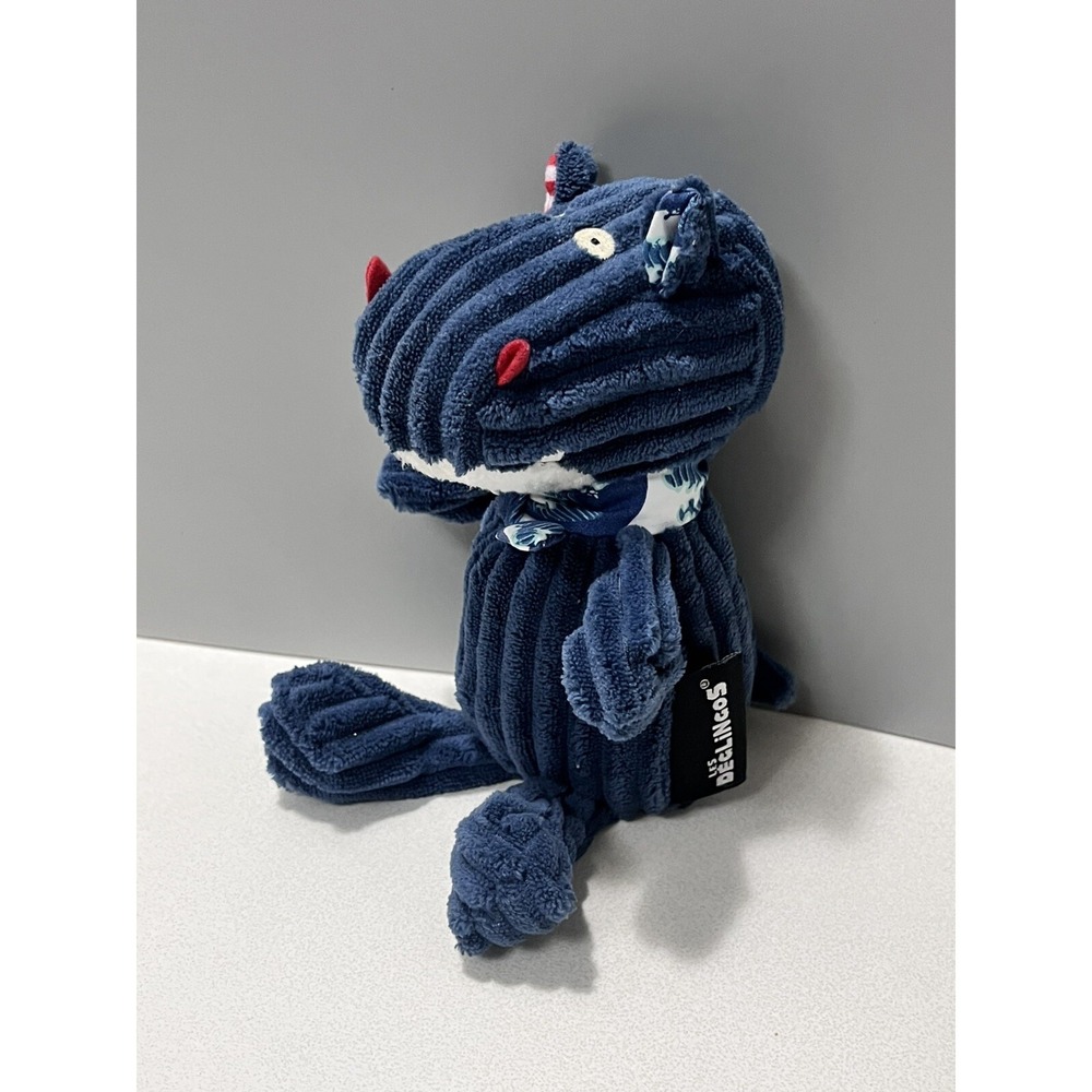 Les Deglingos Simply Plush Stuffed Animal Hippipos Blue Hippopotamus Hippo 9"